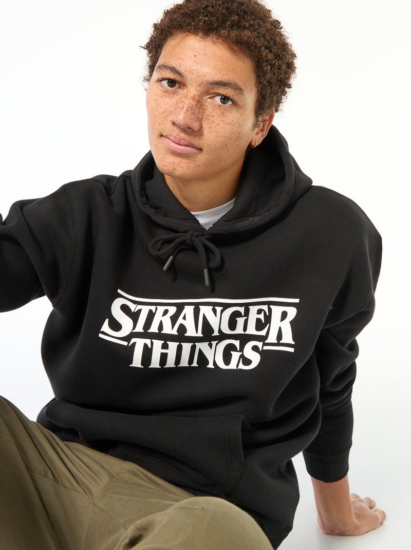 Sudadera con capucha 'Stranger Things' Negro - Kiabi