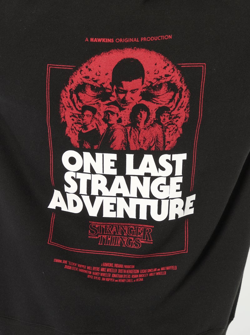 Sudadera con capucha 'Stranger Things' Negro - Kiabi
