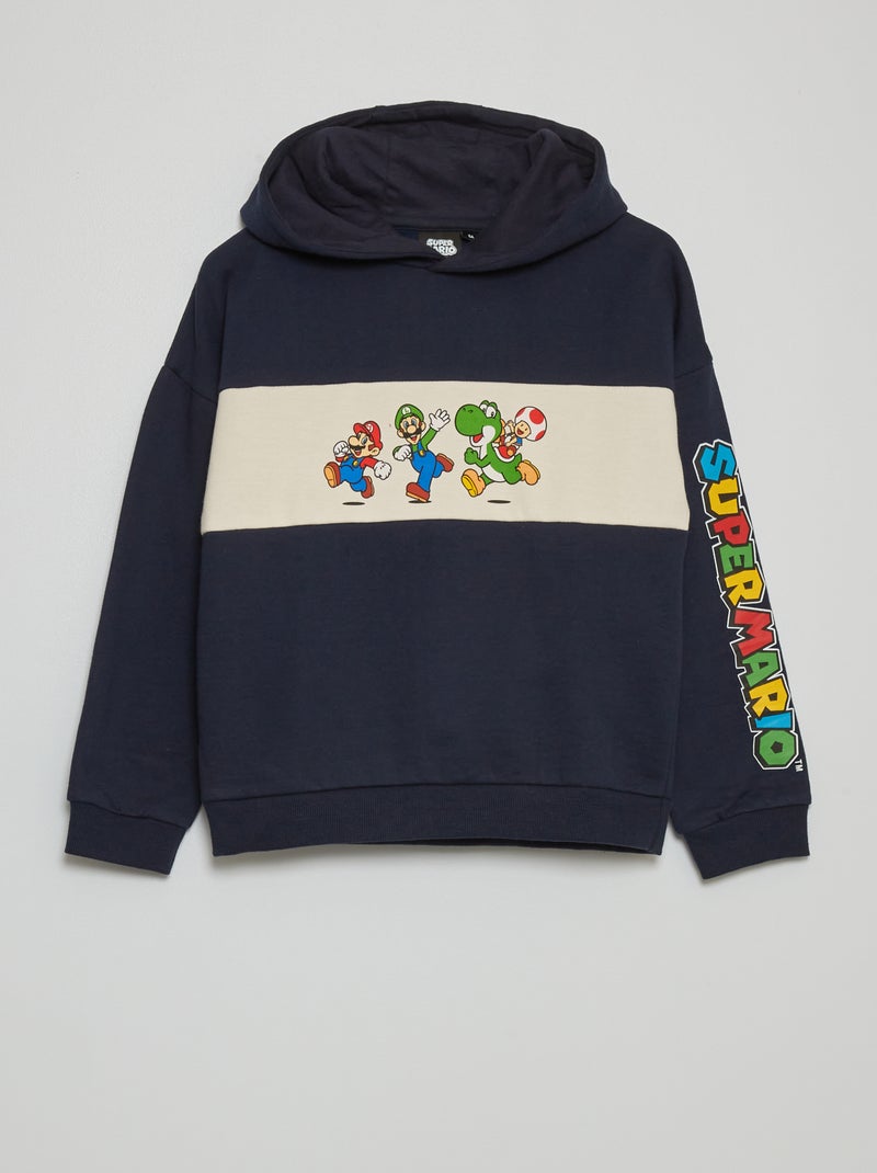 Sudadera con capucha 'Super Mario' Nintendo' azul - Kiabi