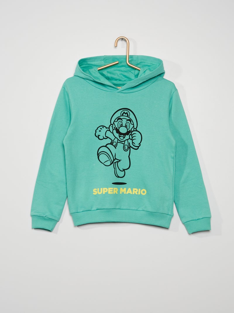 Sudadera con capucha 'Super Mario' verde gris - Kiabi