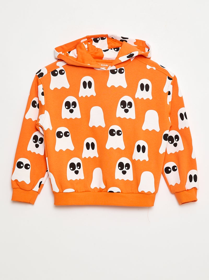 Sudadera con capucha temática 'Halloween' Naranja - Kiabi