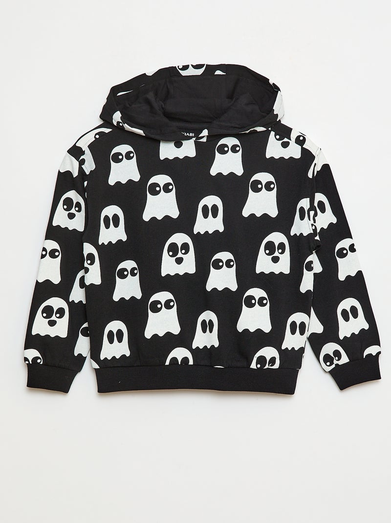 Sudadera con capucha temática 'Halloween' Negro - Kiabi