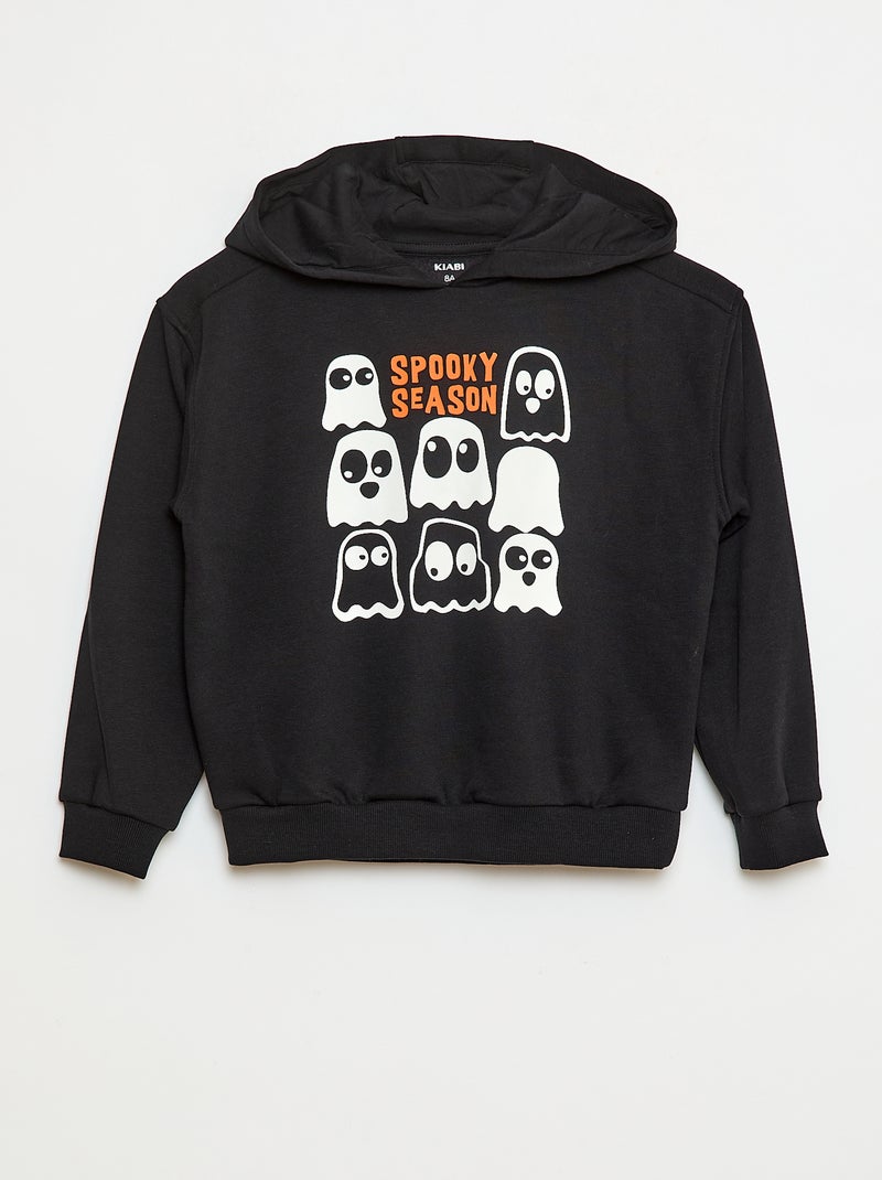 Sudadera con capucha temática 'Halloween' Negro - Kiabi