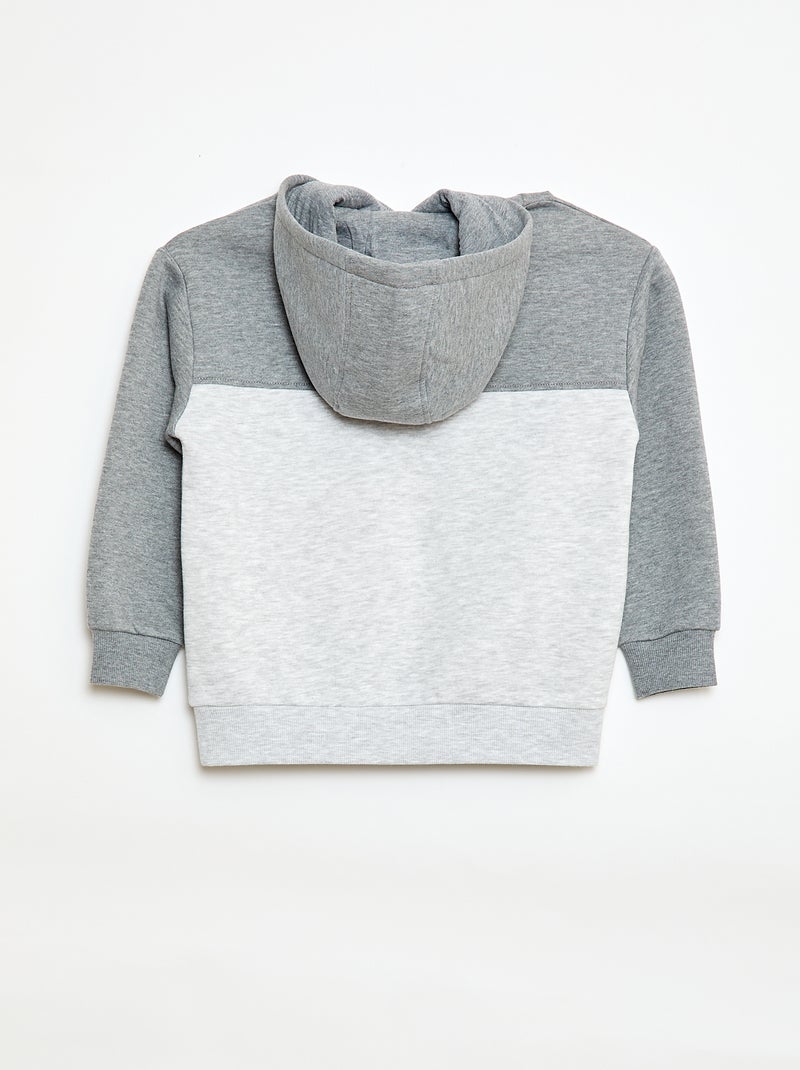 Sudadera con capucha tipo canguro Gris - Kiabi