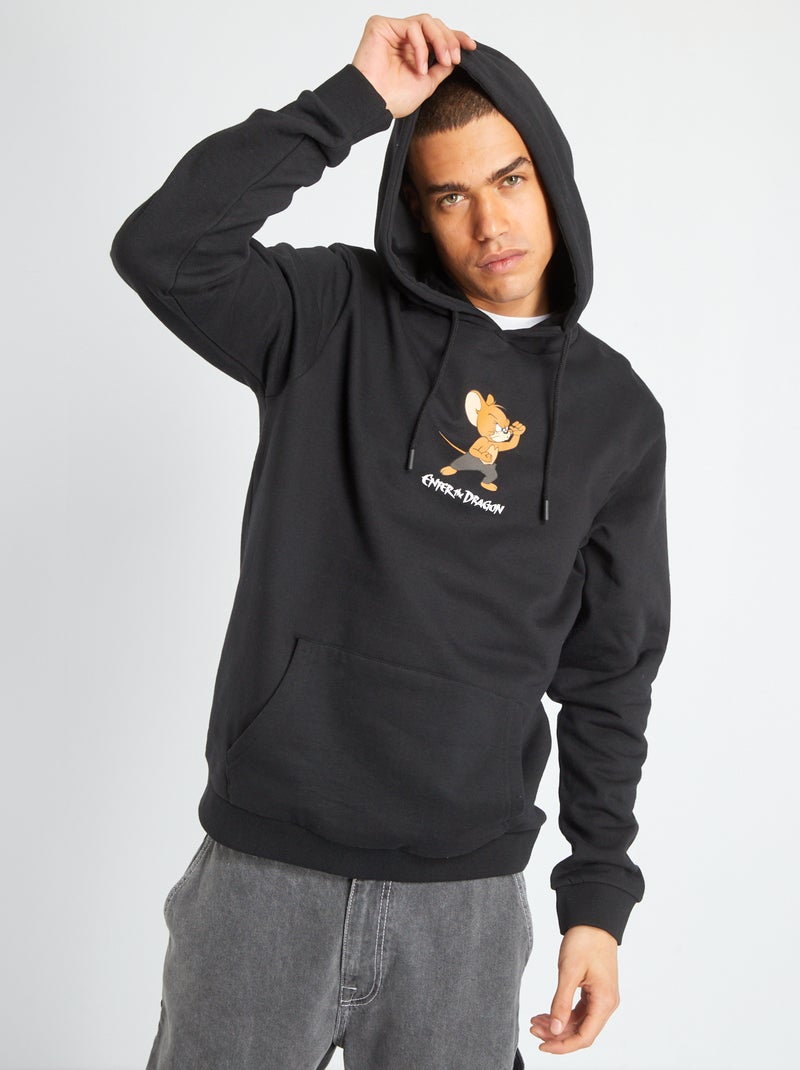 Sudadera con capucha 'Tom y Jerry' NEGRO - Kiabi