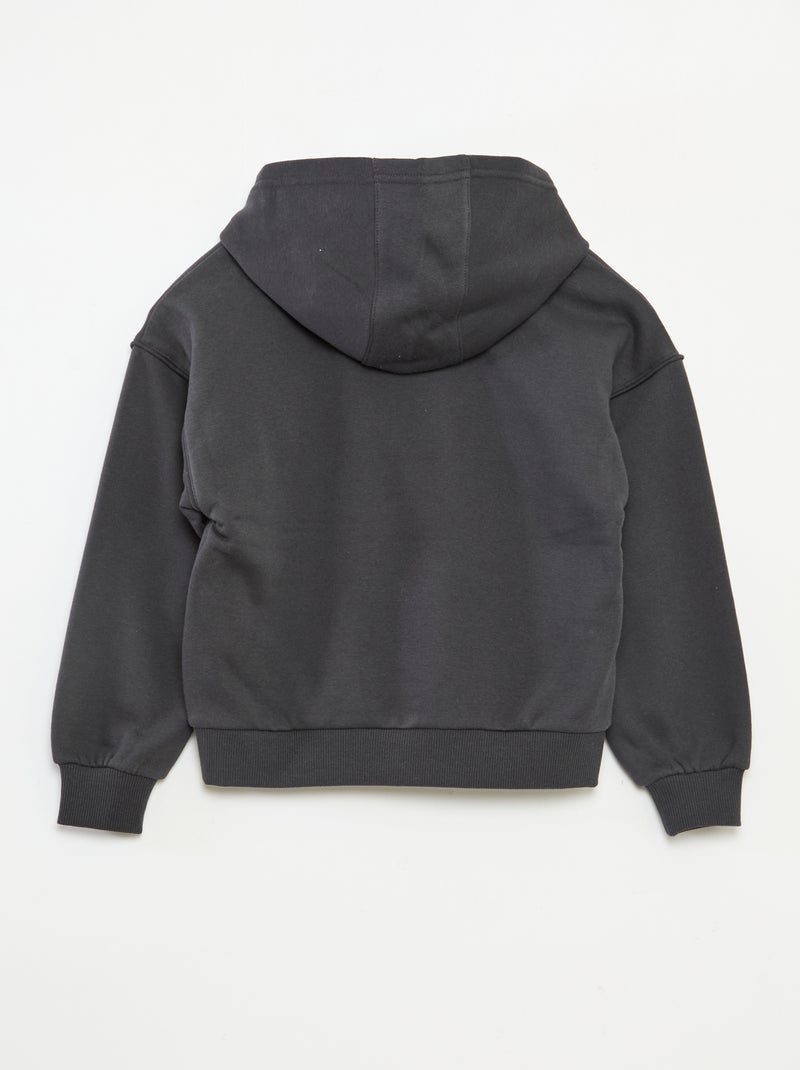 Sudadera con capucha 'Universal' 'Wicked' de algodón liso Negro - Kiabi