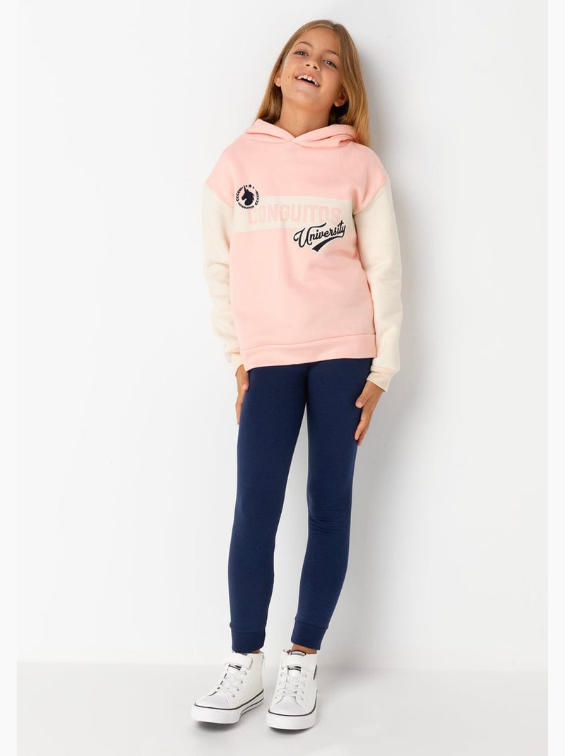 Sudadera con Capucha Universitaria Rosa de Niña Rosa - Kiabi