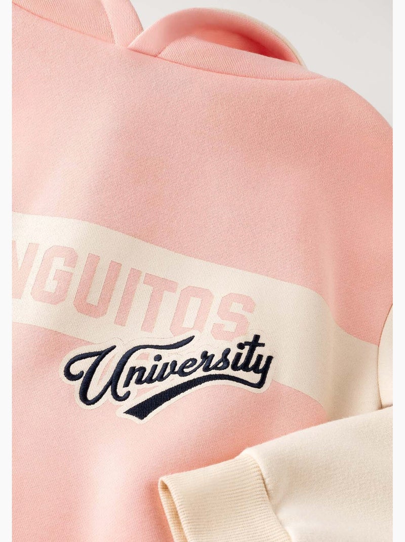 Sudadera con Capucha Universitaria Rosa de Niña Rosa - Kiabi