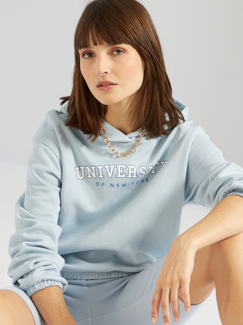 Sudadera con capucha 'University' AZUL - Kiabi