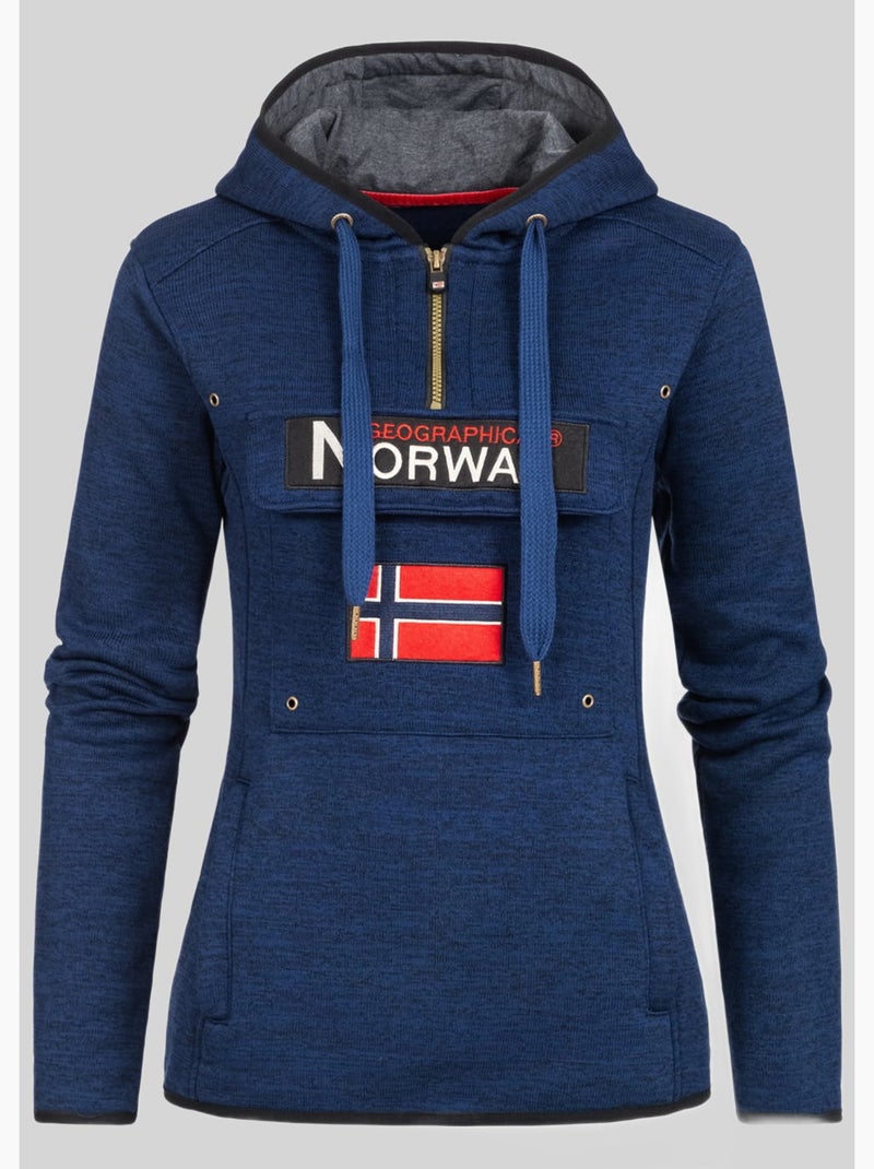 Sudadera con capucha upclassica – geographical norway Azul marino - Kiabi