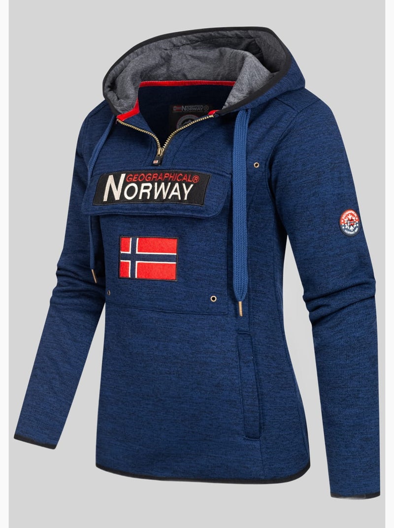 Sudadera con capucha upclassica – geographical norway Azul marino - Kiabi