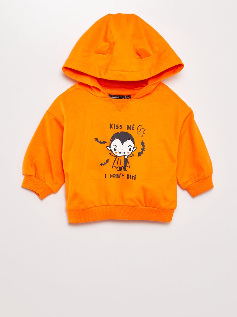 Sudadera con capucha 'Vampiro' NARANJA - Kiabi