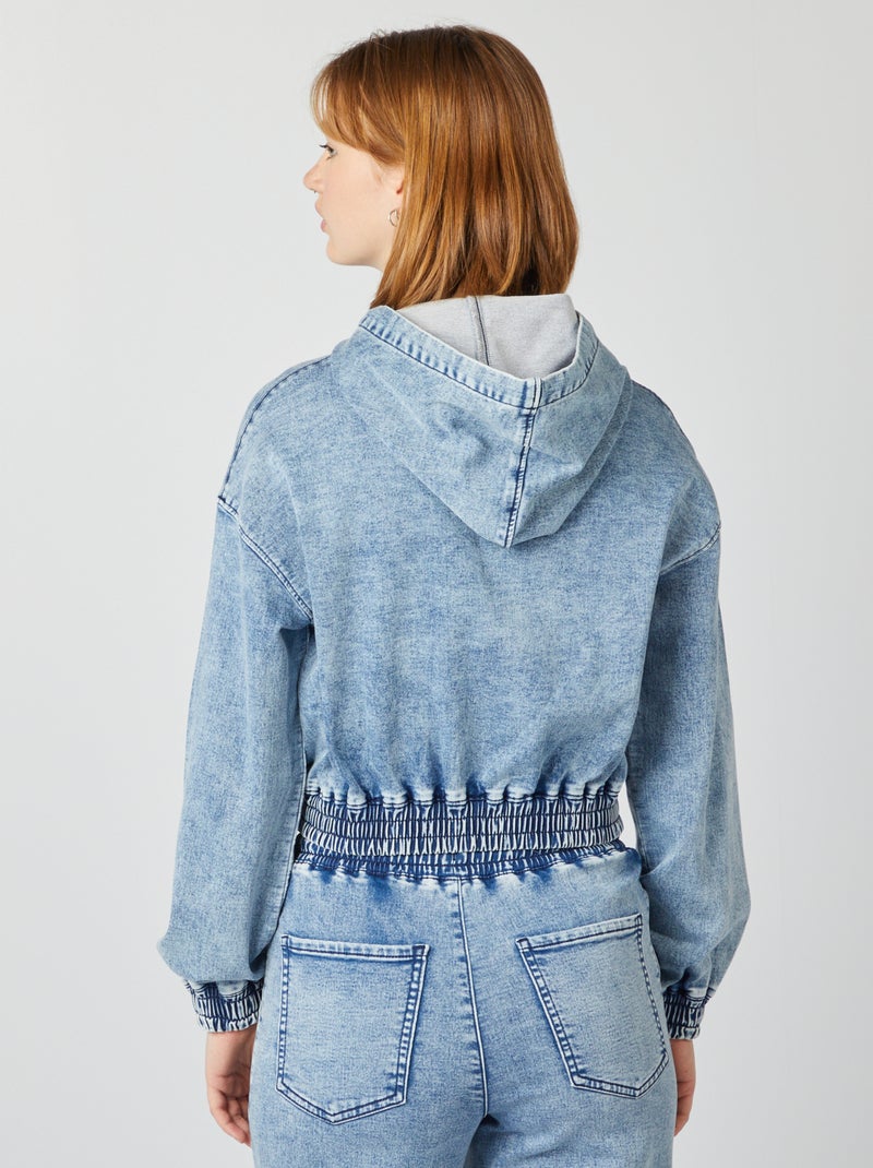 Sudadera con capucha vaquera AZUL - Kiabi
