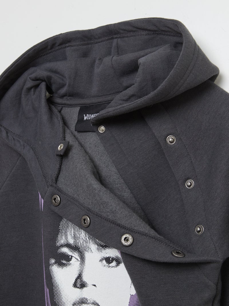 Sudadera con capucha 'Wednesday' - colección fácil de poner NEGRO - Kiabi