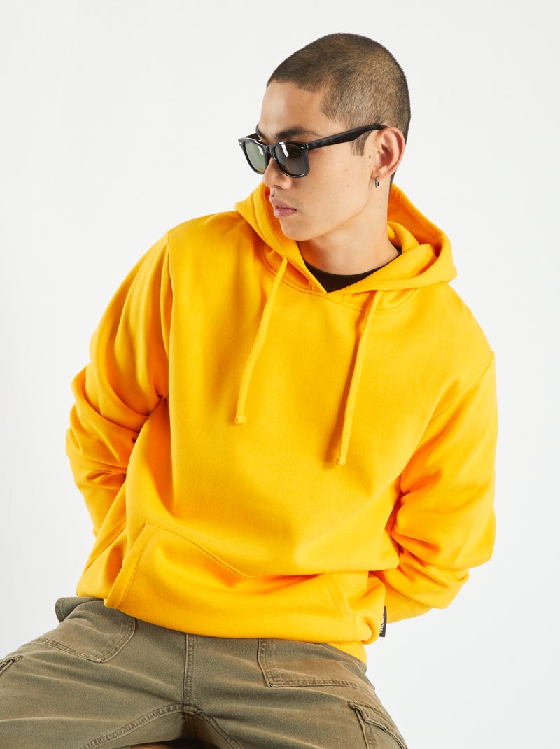 Sudadera con capucha y bolsillo canguro AMARILLO - Kiabi