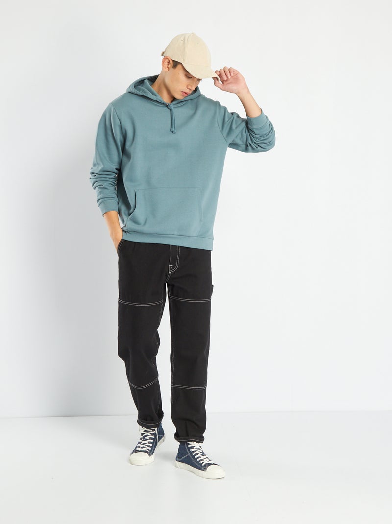 Sudadera con capucha y bolsillo canguro AZUL - Kiabi