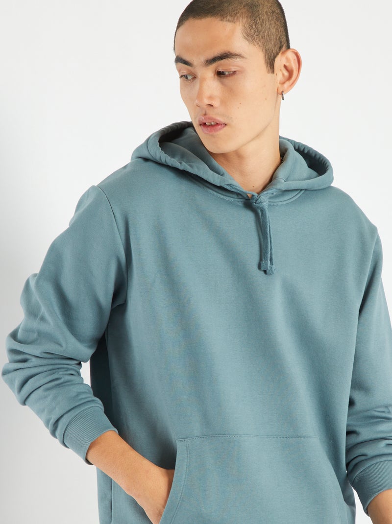 Sudadera con capucha y bolsillo canguro AZUL - Kiabi