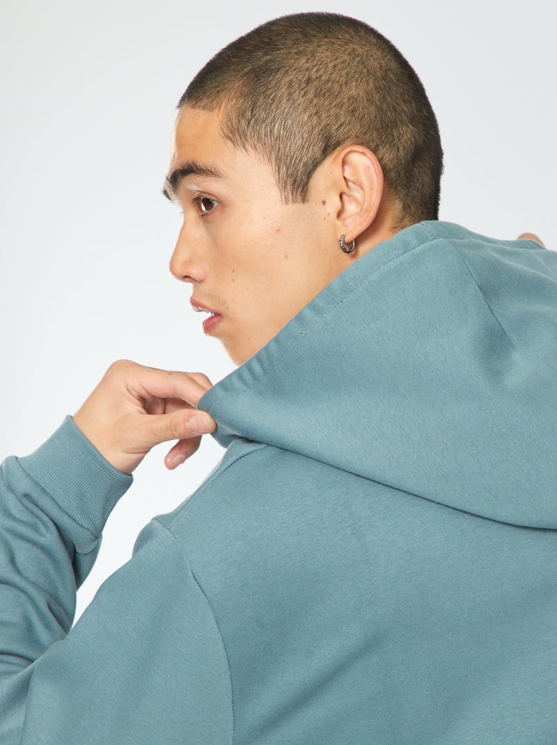 Sudadera con capucha y bolsillo canguro AZUL - Kiabi