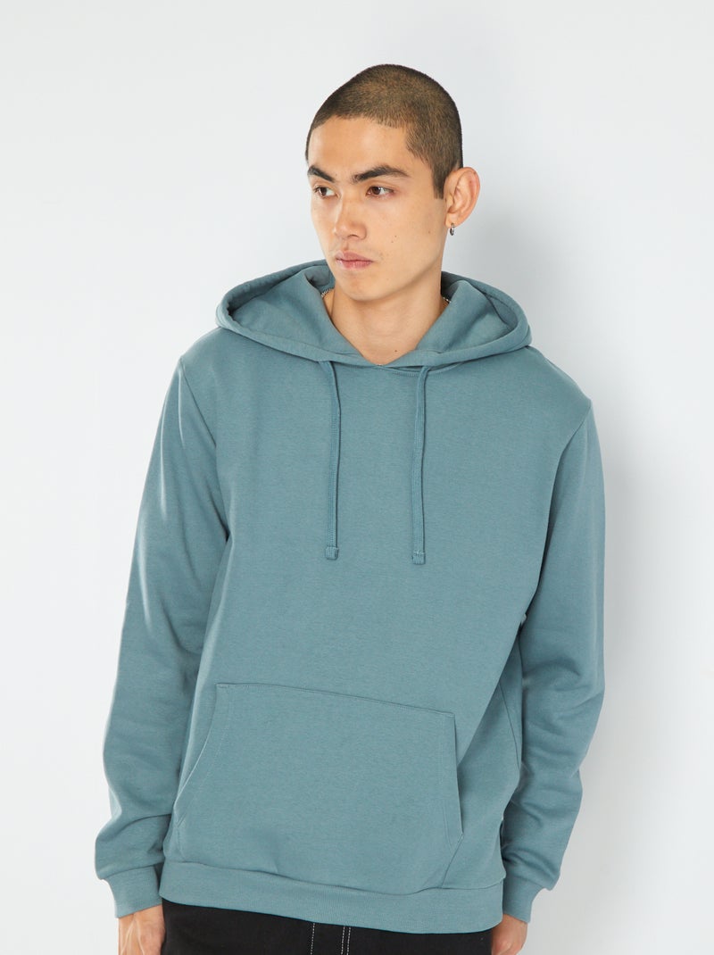 Sudadera con capucha y bolsillo canguro AZUL - Kiabi