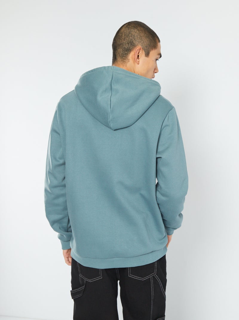 Sudadera con capucha y bolsillo canguro AZUL - Kiabi