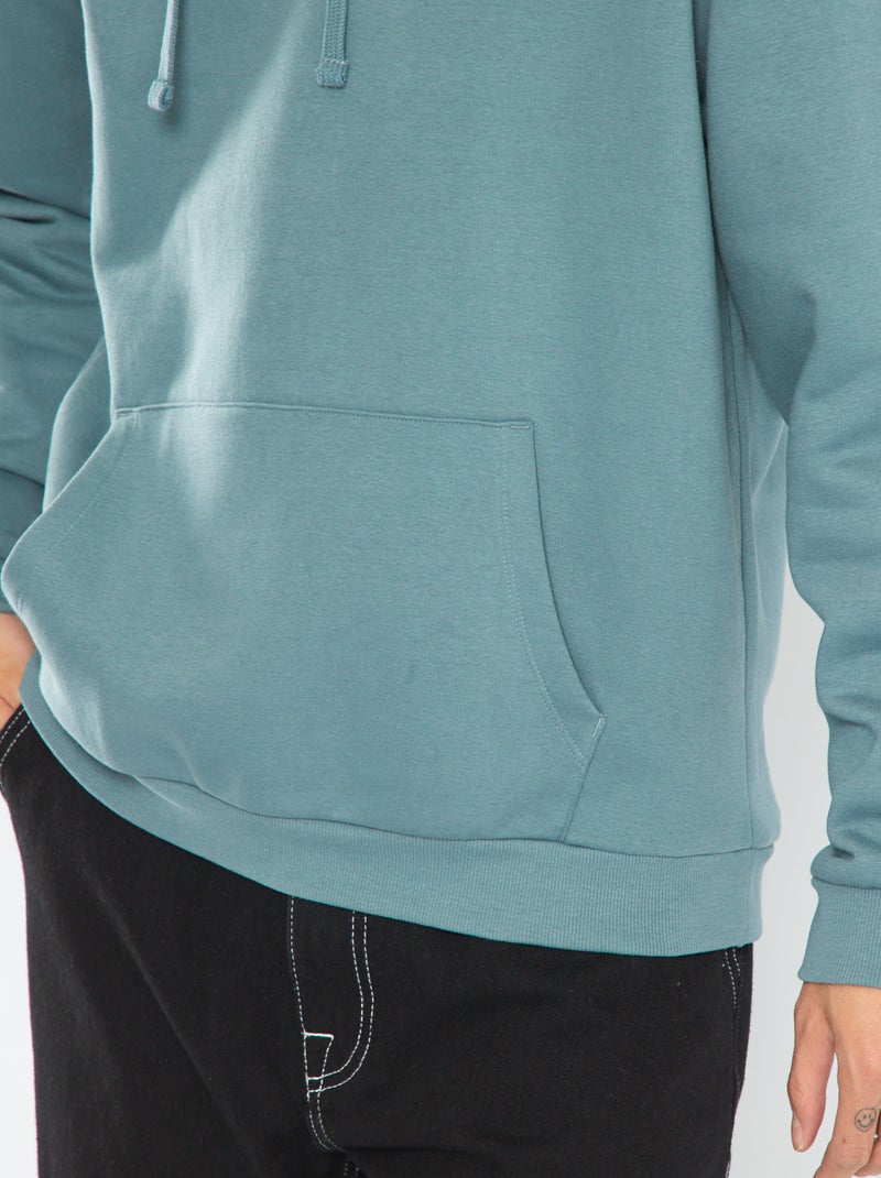 Sudadera con capucha y bolsillo canguro AZUL - Kiabi