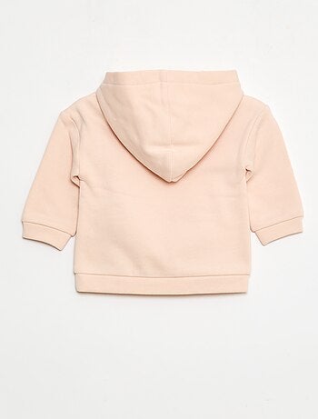 Sudadera con capucha y bolsillo canguro con volante