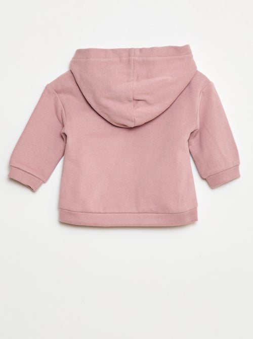 Sudadera con capucha y bolsillo canguro con volante - Kiabi