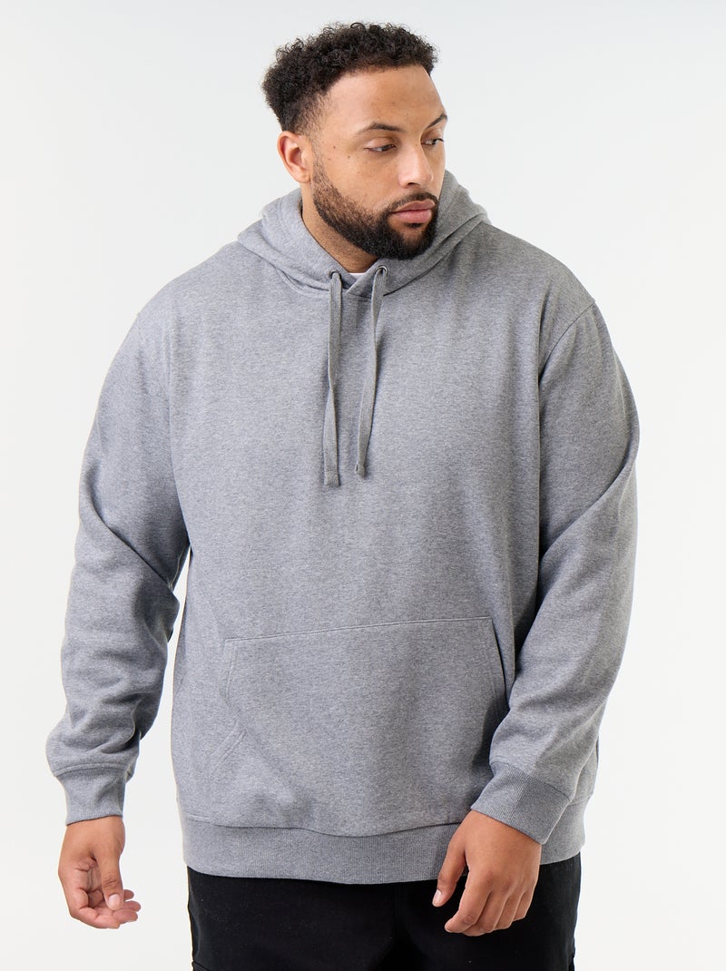 Sudadera con capucha y bolsillo canguro Gris - Kiabi