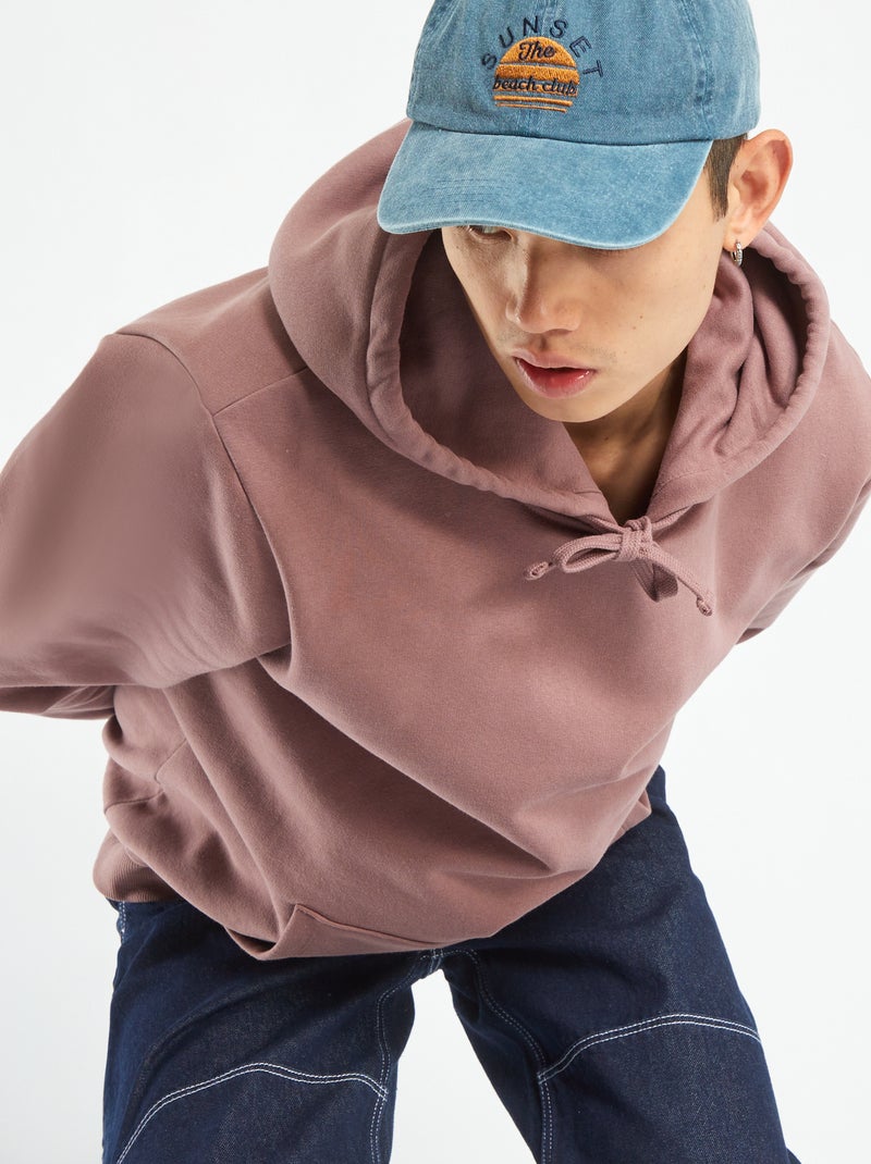 Sudadera con capucha y bolsillo canguro PURPURA - Kiabi