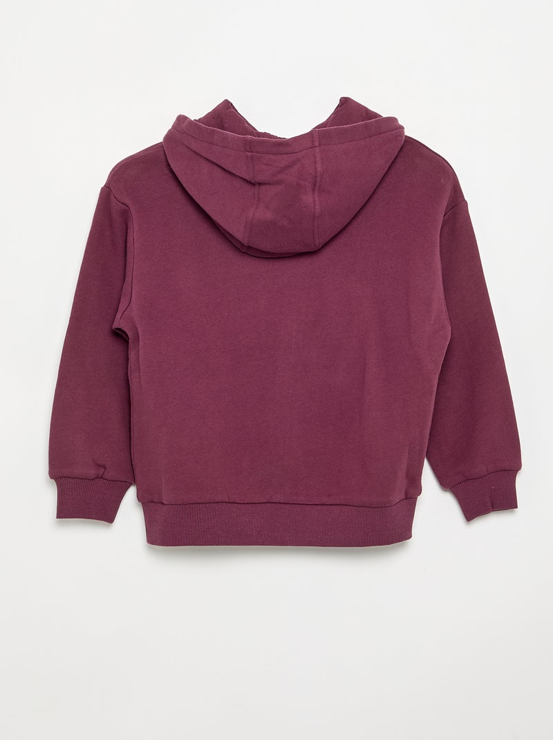 Sudadera con capucha y bolsillo canguro Purpura - Kiabi