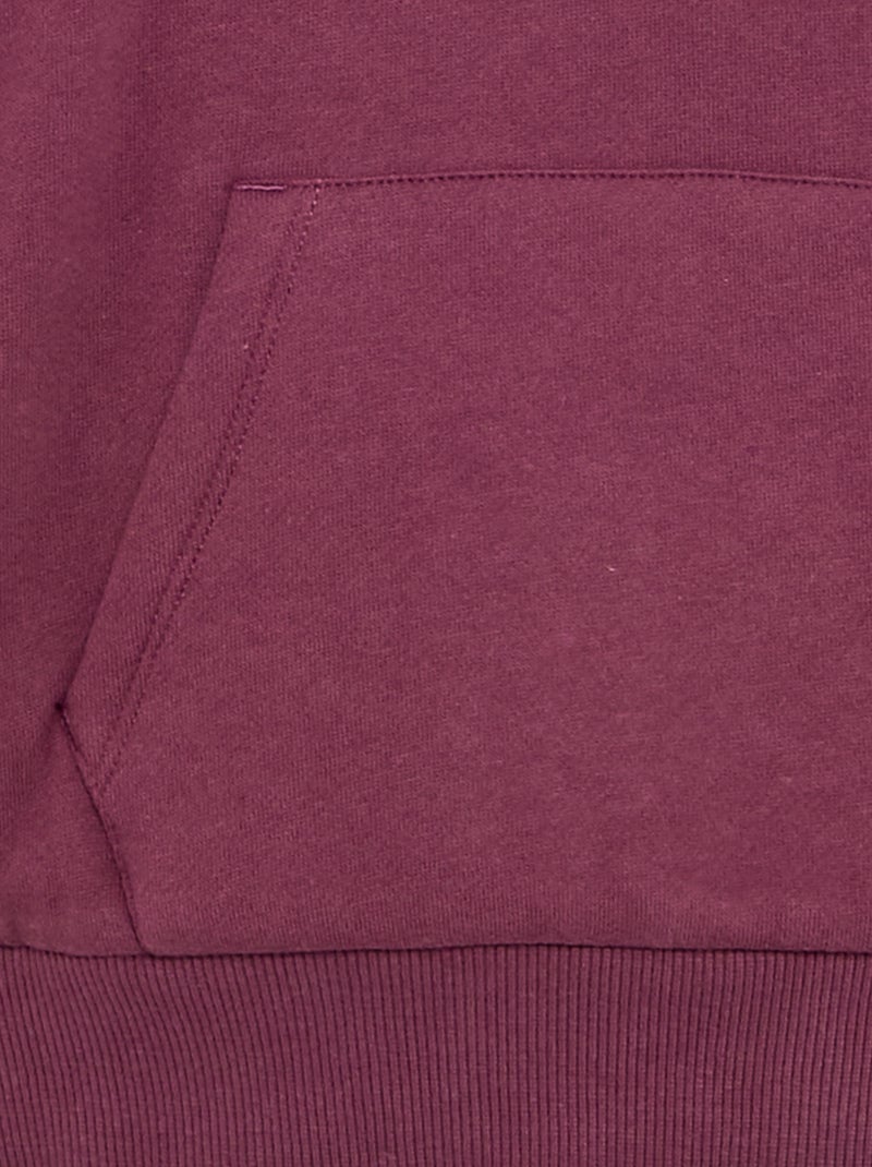 Sudadera con capucha y bolsillo canguro Purpura - Kiabi