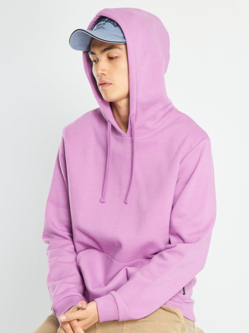 Sudadera con capucha y bolsillo canguro ROSA - Kiabi