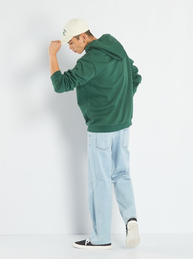 Sudadera con capucha y bolsillo canguro VERDE - Kiabi