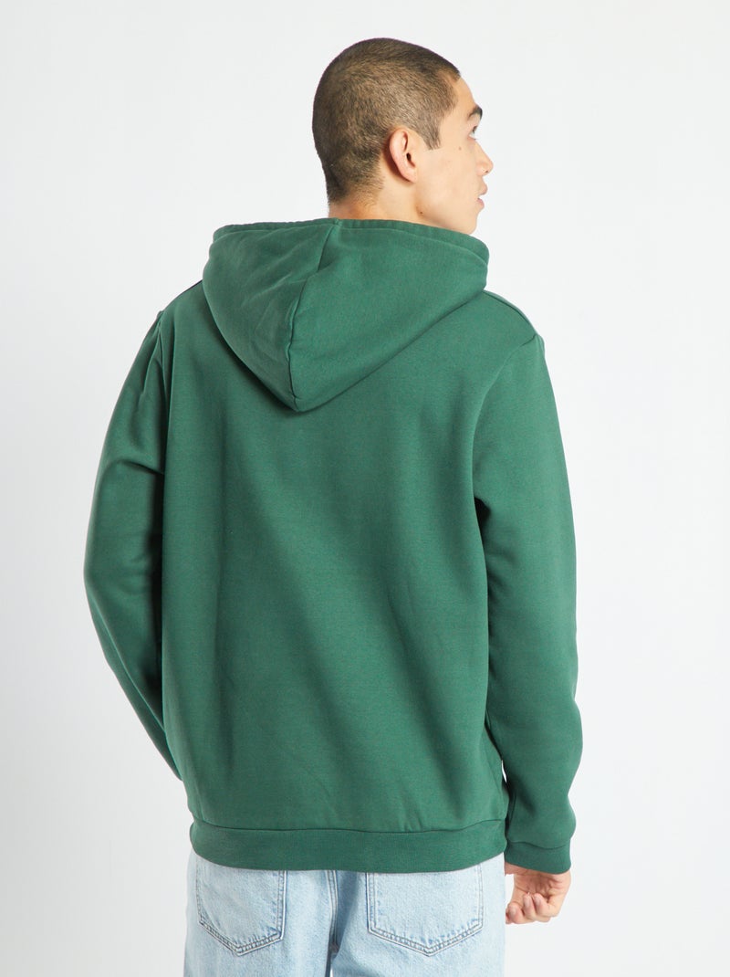 Sudadera con capucha y bolsillo canguro VERDE - Kiabi