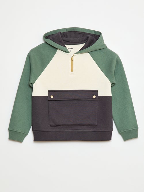 Sudadera con capucha y bolsillo con solapa - So Easy - Kiabi