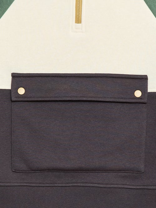 Sudadera con capucha y bolsillo con solapa - So Easy - Kiabi