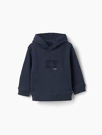 Sudadera con capucha con estampado en relieve ZY