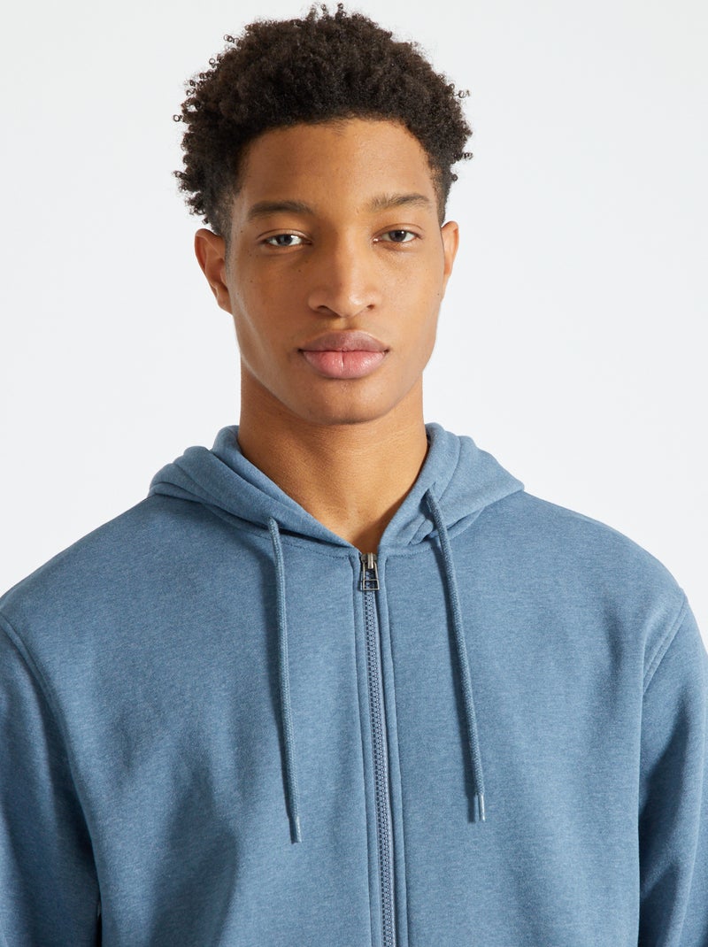 Sudadera con capucha y cremallera +1,90 m AZUL - Kiabi