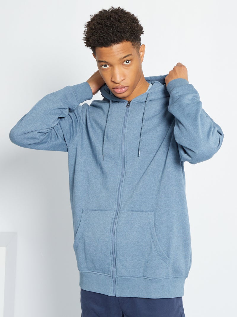 Sudadera con capucha y cremallera +1,90 m AZUL - Kiabi