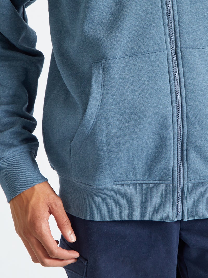 Sudadera con capucha y cremallera +1,90 m AZUL - Kiabi
