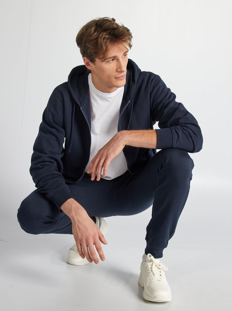 Sudadera con capucha y cremallera +1,90 m AZUL - Kiabi