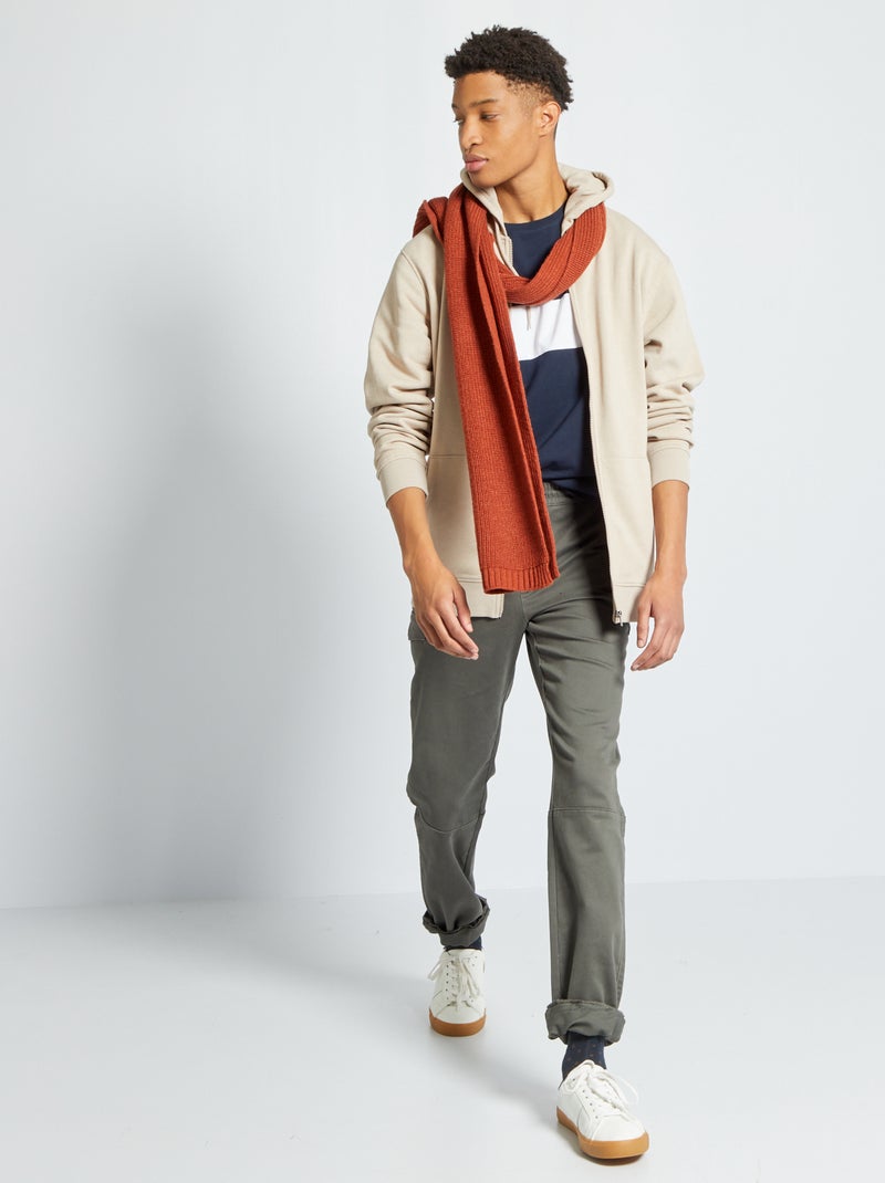 Sudadera con capucha y cremallera +1,90 m beige - Kiabi