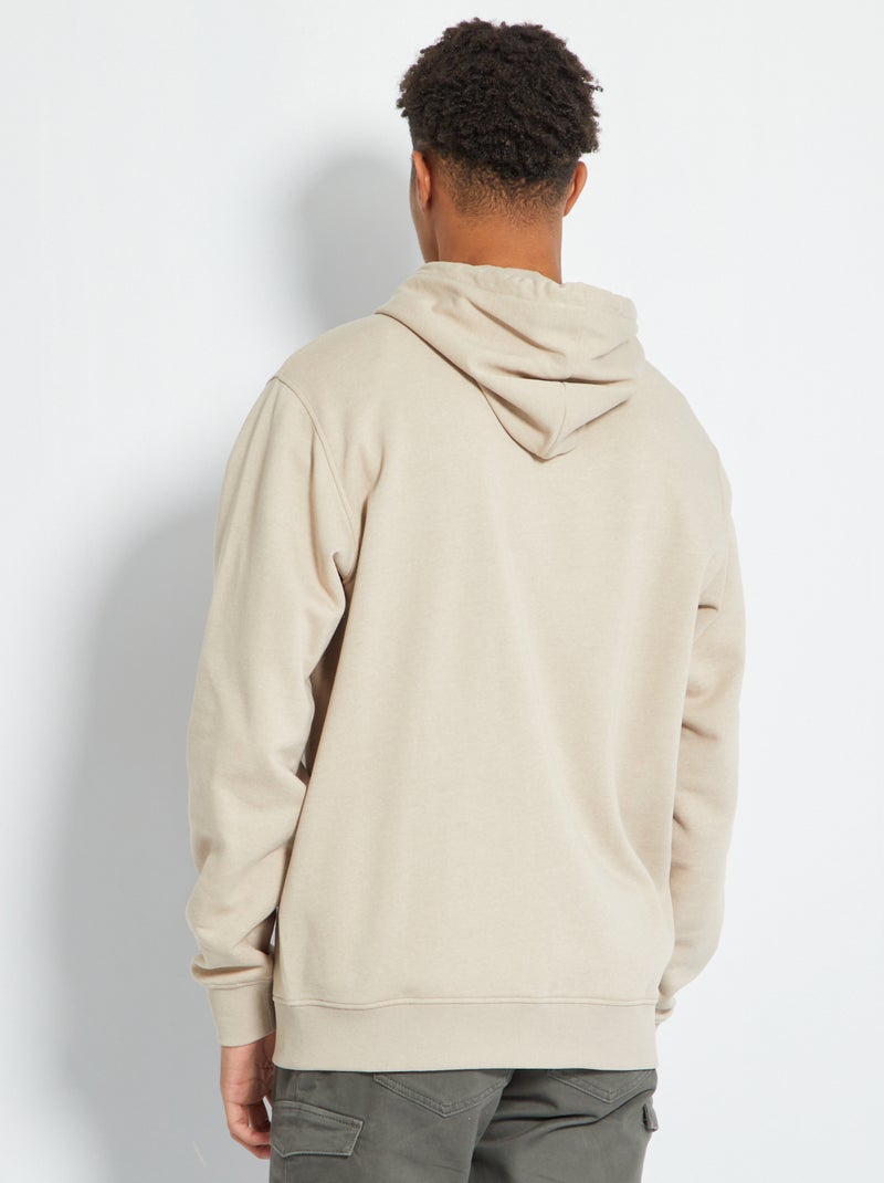 Sudadera con capucha y cremallera +1,90 m beige - Kiabi