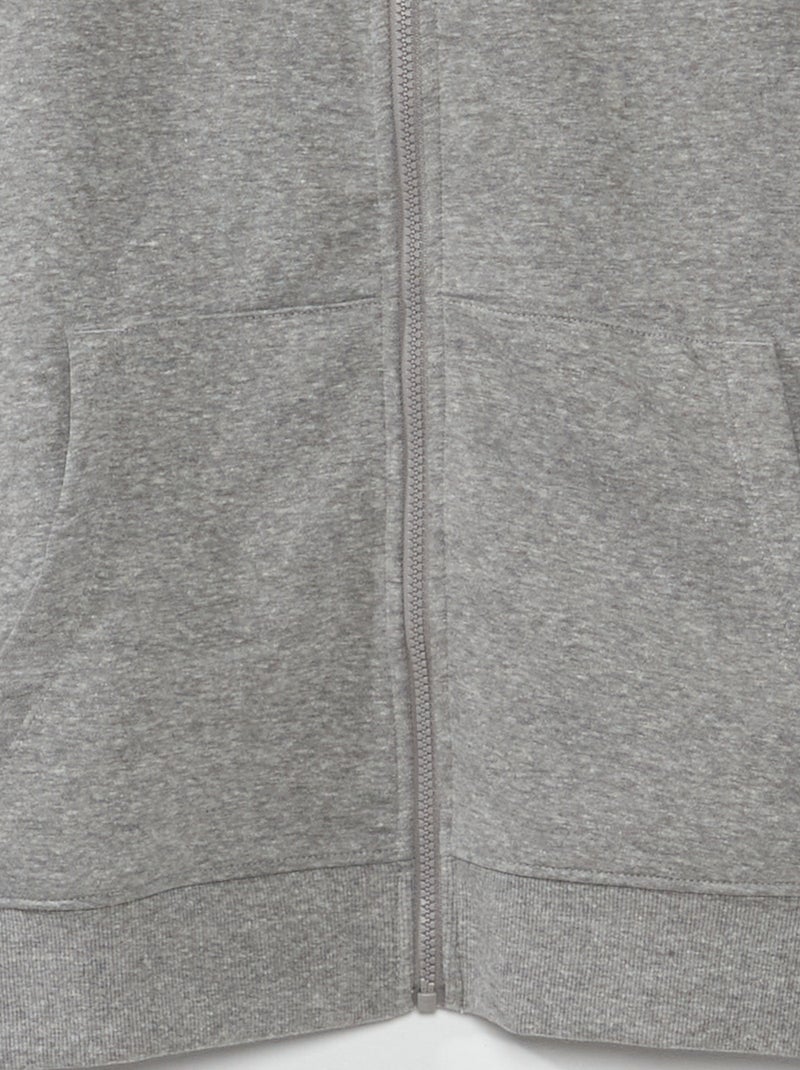 Sudadera con capucha y cremallera +1,90 m GRIS - Kiabi