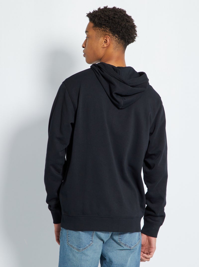 Sudadera con capucha y cremallera +1,90 m Negro - Kiabi