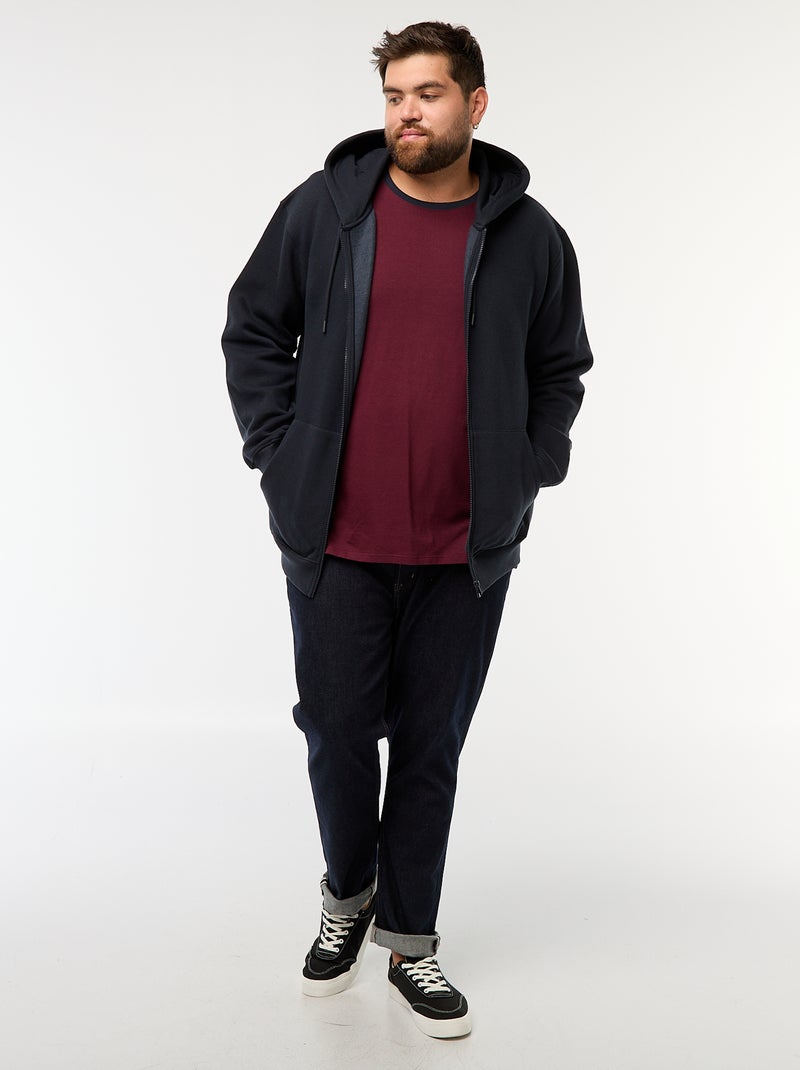 Sudadera con capucha y cremallera Azul - Kiabi