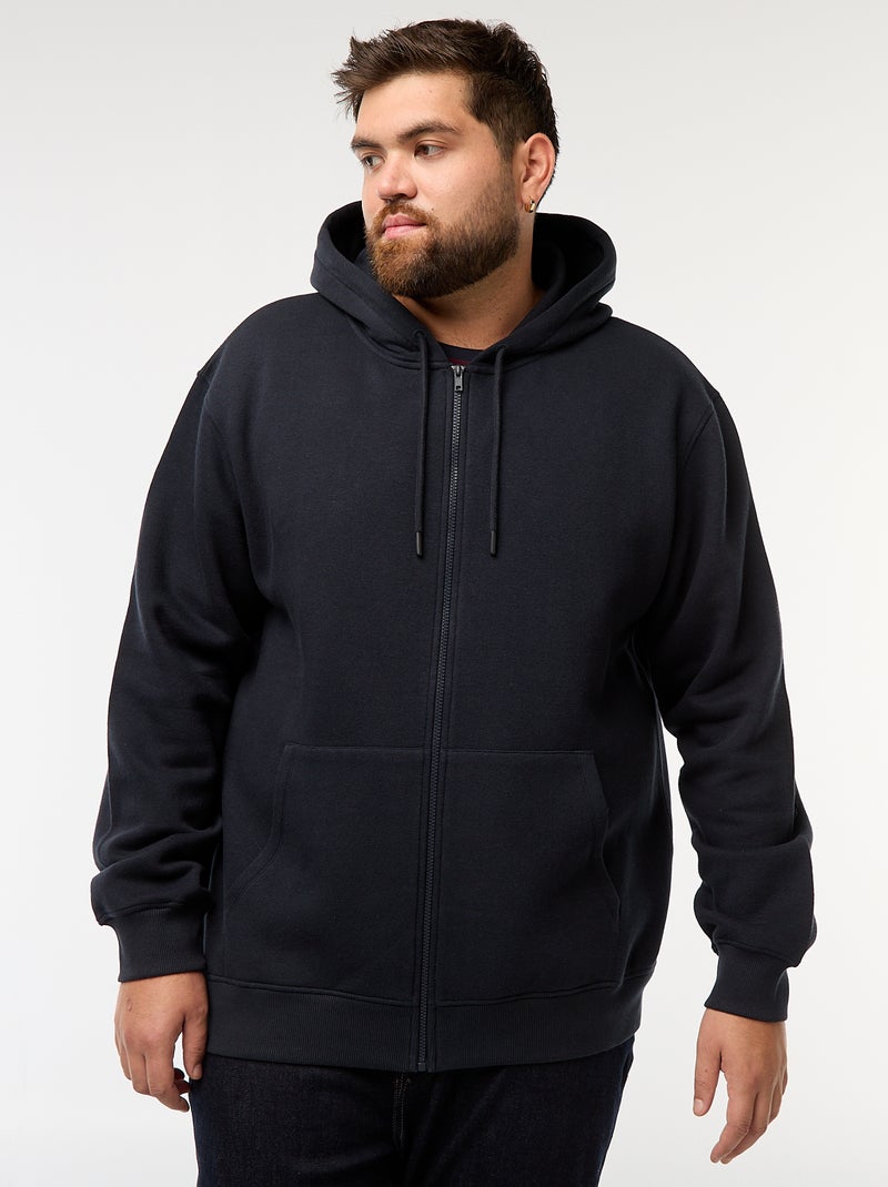 Sudadera con capucha y cremallera Azul - Kiabi