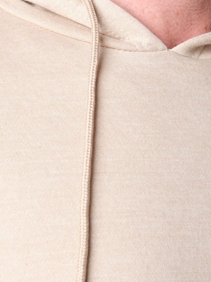 Sudadera con capucha y cremallera Beige - Kiabi