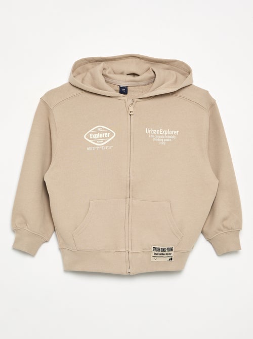 Sudadera con capucha y cremallera - Kiabi