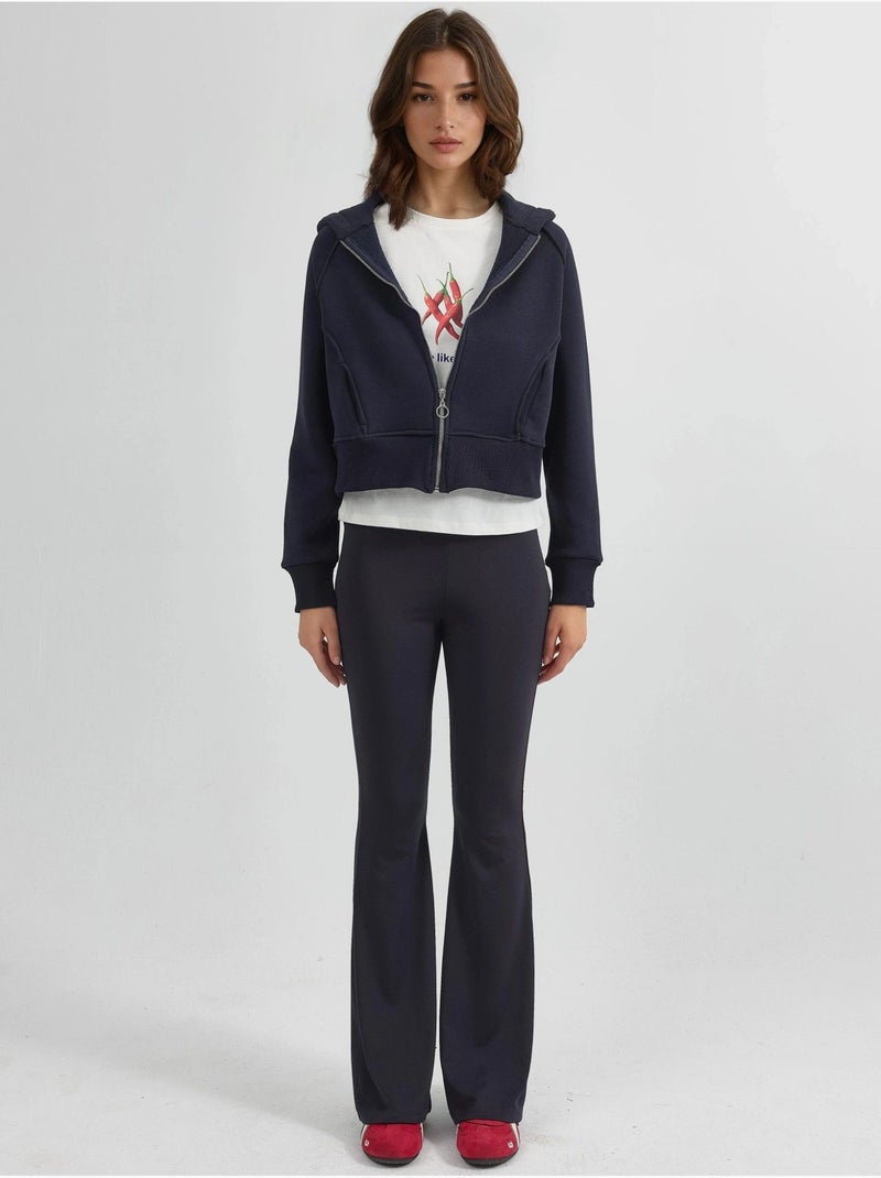 Sudadera con capucha y cremallera de corte relajado hiccup Azul marino - Kiabi